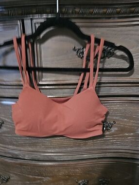 Nike Rust Multi-Strap Sports Bra Lightly Padded
